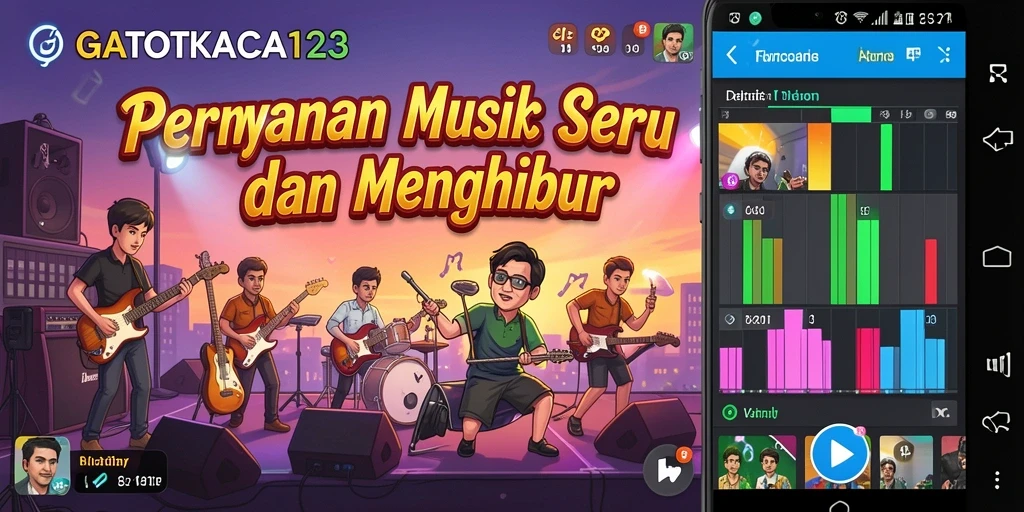 Tampilan gameplay seru di GATOTKACA123 dengan berbagai alat musik.