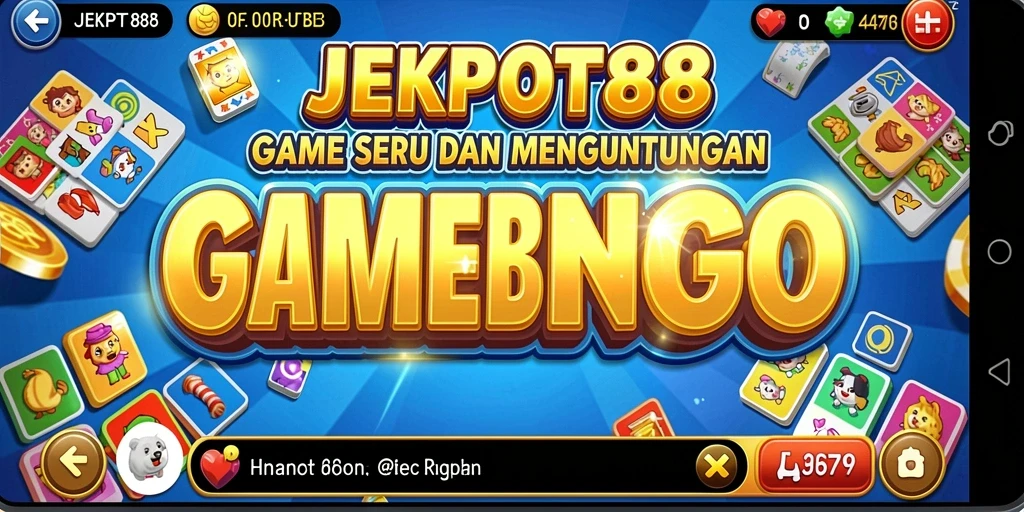 Screenshot utama JEKPOT88 menampilkan gameplay Bingo yang seru.