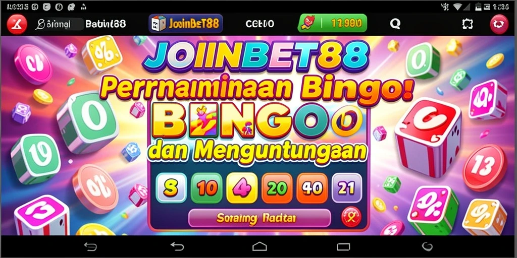 Tangkapan layar permainan Bingo di JOINBET88 dengan gameplay yang seru.