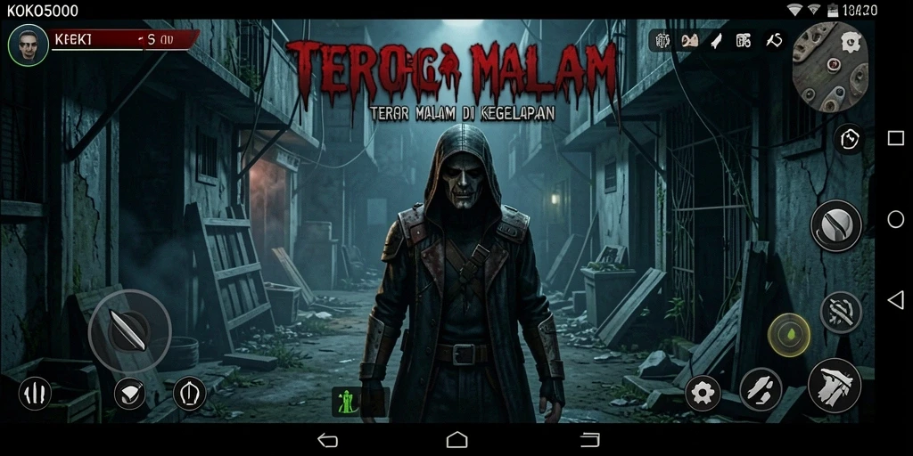 Screenshot KOKO5000 menampilkan momen mencekam dalam gameplay horor.