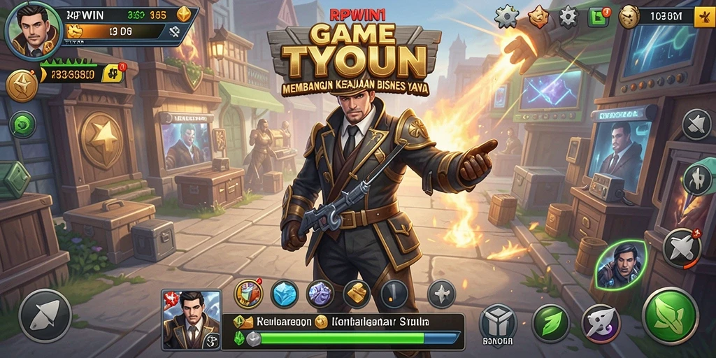 Screenshot utama menampilkan gameplay Tycoon yang seru dan menantang.