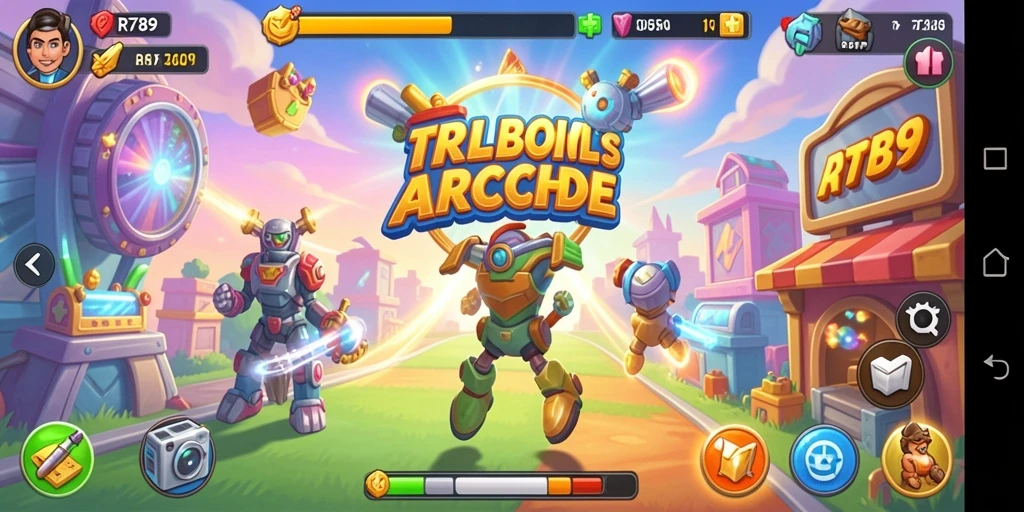 Screenshot RR789 menampilkan gameplay arcade yang seru dan menantang.