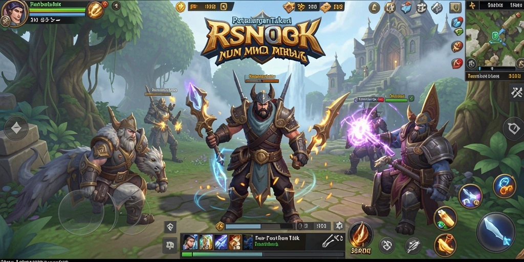 Screenshot gameplay RSNOK menampilkan aksi seru dalam pertempuran MMORPG.