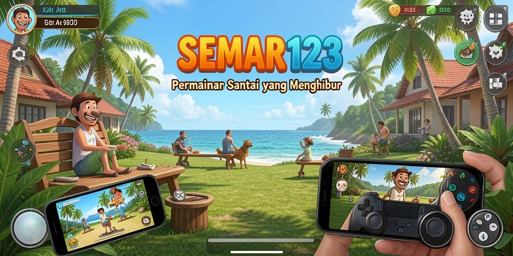Tampilan gameplay SEMAR123 yang ceria dan menyenangkan.
