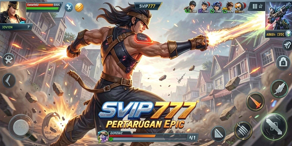Tampilan menegangkan dari aksi pertarungan SVIP777 di arena.