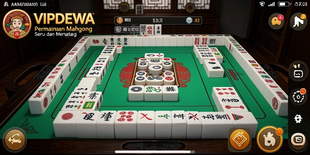 Screenshot gameplay VIPDEWA menampilkan keseruan permainan Mahjong yang penuh strategi.